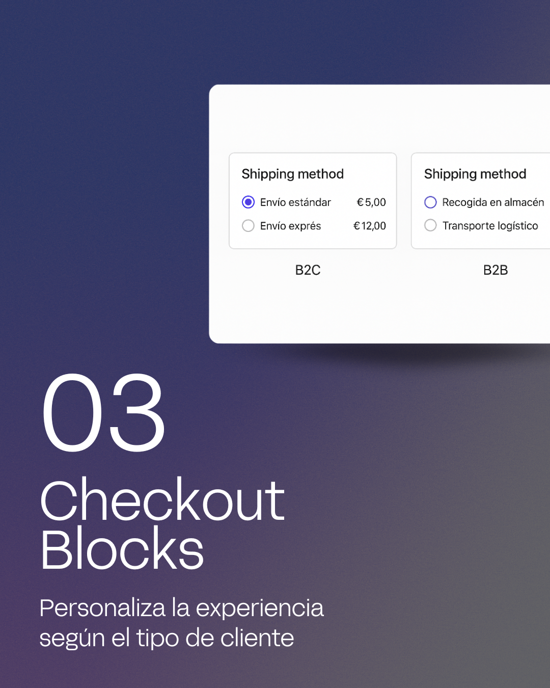 La funcionalidad de Checkout Blocks en Shopify Plus permite mostrar opciones condicionales en el proceso de compra, adaptadas al tipo de cliente.